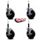 Service Caster 5'' Hard Rubber Swivel 3/4'' Expanding Stem Caster Set with Brake, 4PK SCC-EX20S514-HRS-TLB-34-4 - alternate 4
